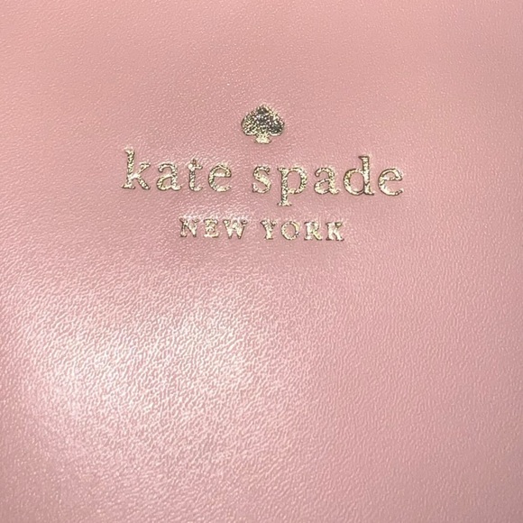 EUC Kate Spade Light Pink Leather Large Tote Shoulder Bag LoveShackFancy Pink - Picture 7 of 14
